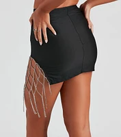 Glam Catch Rhinestone Mini Skirt
