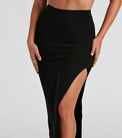 Sunkissed Girl Slit Midi Skirt