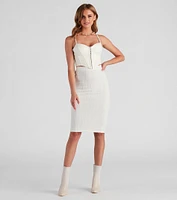 Cabin Cable Knit Midi Skirt