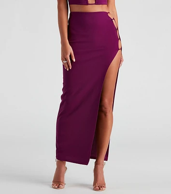 Teach Me Tonight Crepe Maxi Skirt