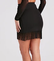 Fabulous Fringe Mini Skirt