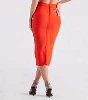Meet Your Match Bandage Midi Skirt