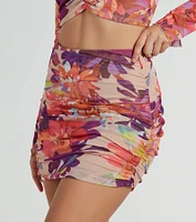 Bloom With A View High Rise Floral Mini Skirt