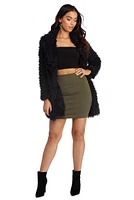 On Point Ponte Knit High Waist Mini Skirt