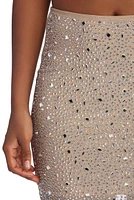 Hot & Bothered Heat Stone Mini Skirt