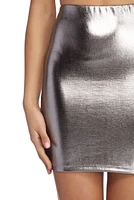 The Mood For Metallic Mini Skirt