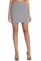 On Point Ponte Knit High Waist Mini Skirt