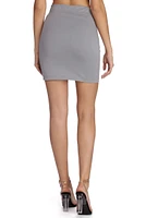 On Point Ponte Knit High Waist Mini Skirt