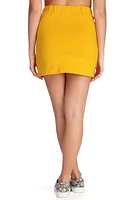 Laced Ponte Mini Skirt