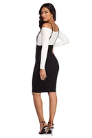 The Hustle Don't Stop Suspender Skirt