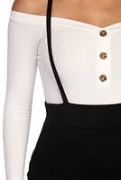 The Hustle Don't Stop Suspender Skirt