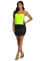 Embossed Snake Print Mini Skirt