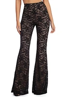 Blissful Illusion Lace Flared Pants