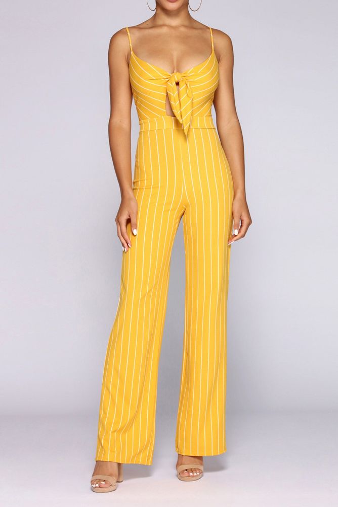 striped all in one jumpsuit