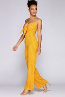 All For One Striped Jumpsuit