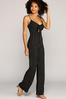 All For One Striped Jumpsuit