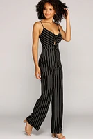 All For One Striped Jumpsuit