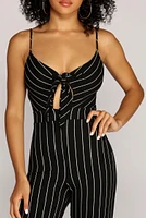 All For One Striped Jumpsuit