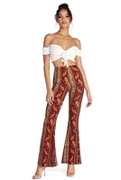 Boho Wanderer Paisley Flared Pants