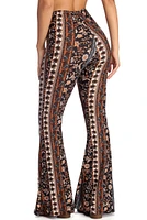 Boho Wanderer Paisley Flared Pants