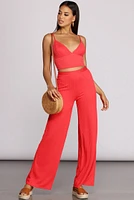 Keeping Knit Sassy Wide Leg Pants
