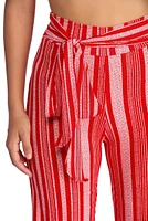 Striped For Style Flared Pants