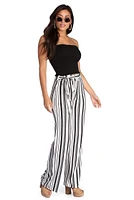 Striped For Style Flared Pants