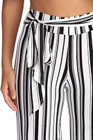 Striped For Style Flared Pants