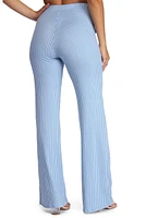 Striped And Tied High Waist Pants