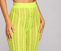Lime Crochet Pants