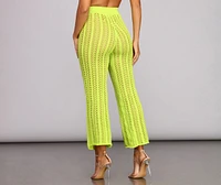 Lime Crochet Pants