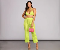 Lime Crochet Pants