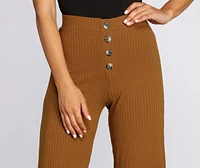 Relaxed And Ribbed Crop Pants