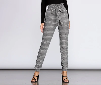 Keep It Check Paper Bag Joggers