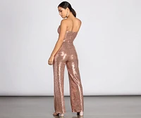Sweetheart A Sequin Jumpsuit