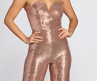Sweetheart A Sequin Jumpsuit
