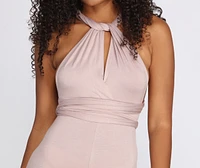 Stylish Ties Convertible Jumpsuit