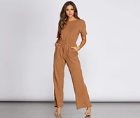 Casually Chic Knit Jumpsuit