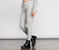 Lace Up High Waist Joggers