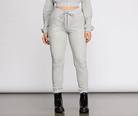 Lace Up High Waist Joggers