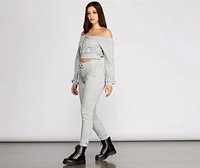 Lace Up High Waist Joggers