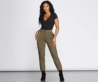 Edgy Chic Ponte Knit Joggers