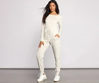 Just Chillin' Tie Waist Catsuit