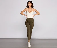 Lead With Style Cargo Detail Leggings