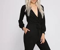 Casually Chic Surplice Jumpsuit