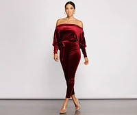 Luxe Elegance Tie Waist Velvet Catsuit