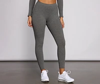Ribbed Knit High Waist Leggings
