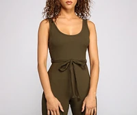 Simply Chic Tie-Waist Jumpsuit