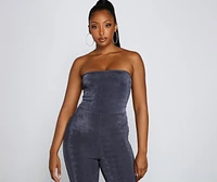 Style Icon Lace-Up Back Jumpsuit