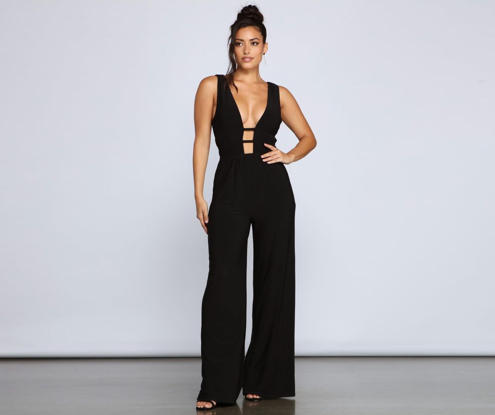 sleek and sultry halter jumpsuit